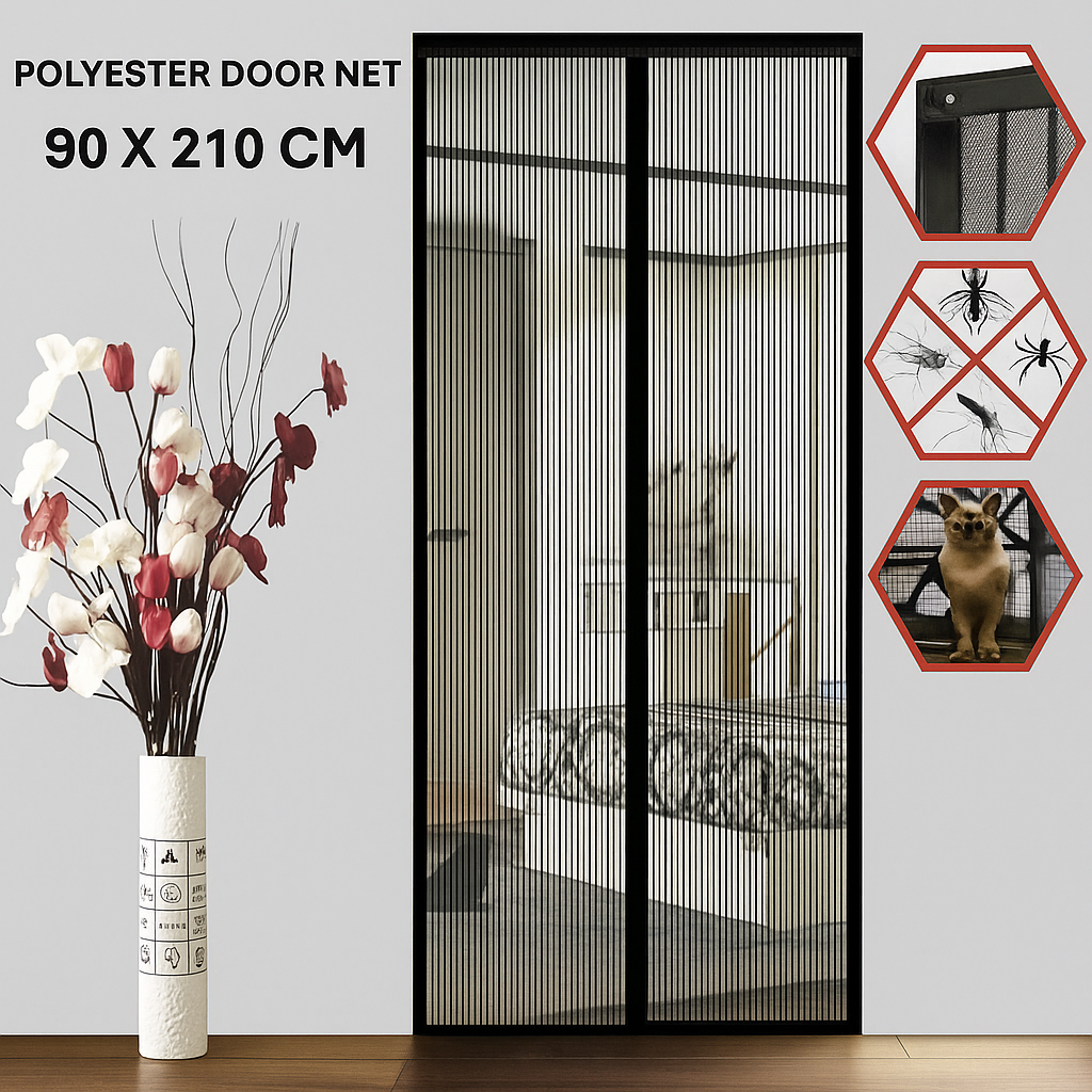 Mesh Screen Net Home Magnetic Foldable Anti Mosquito Door Curtains